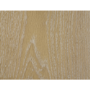 Cream Upholstered Curved Kitchen Stool with Limewash Solid Wood Exposed Back - Kori