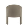 Set of 2 Upholstered Mink Velvet Curved Tub Dining Chairs - Kelsey