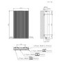 White Designer Vertical Single Panel Radiator 800 x 440mm - Laguna