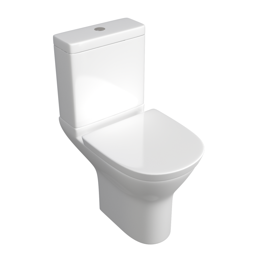 Close Coupled Short Projection Toilet with Soft Close Seat - Laurel
