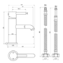 Close Coupled Closed Back Toilet with Sink on Top & Brass Fittings - Legend