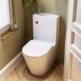Close Coupled Closed Back Toilet with Sink on Top & Chrome Fittings Cloakroom Suite - Legend
