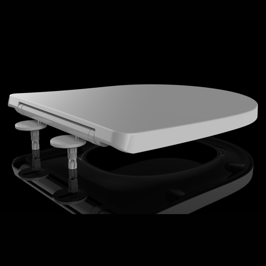 Close Coupled Closed Back Toilet with Sink on Top & Black Fittings Cloakroom Suite - Legend
