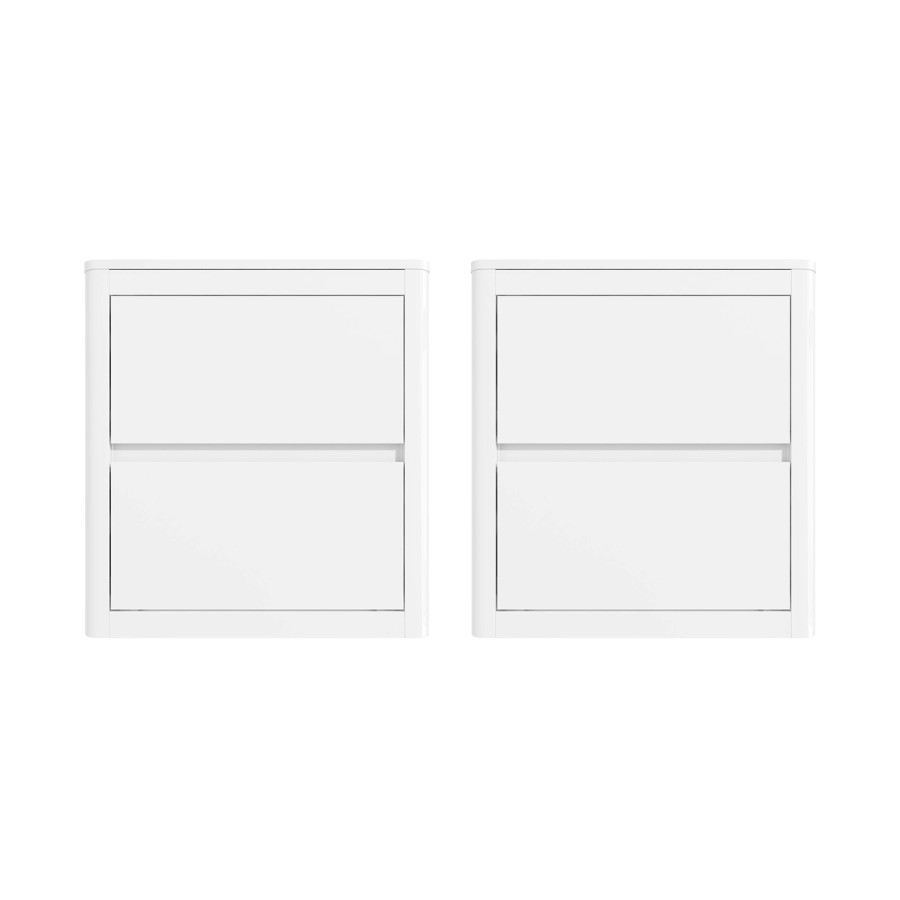 White Pair of Bedside Tables - Lexi