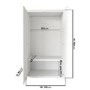 White Gloss Double Mirrored Wardrobe with Soft Close Doors - Lexi