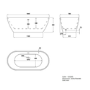 Modern Freestanding 1645mm Bath Suite with Toilet & Basin - Lisbon