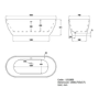 Modern Freestanding 1800mm Bath Suite with Toilet & Basin - Lisbon