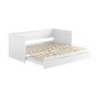 Double Wooden Day Bed with Trundle Storage and 2 Mattresses - Lincoln