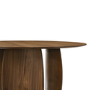 Round Walnut Dining Table Set with 4 Olive Green Velvet Chairs - Seats 4 - Leona