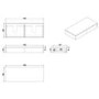 1200mm Oak Wood Effect Wall Hung Double Countertop Vanity Unit with Round Basins - Lugo