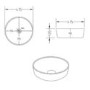 1200mm Oak Wood Effect Wall Hung Double Countertop Vanity Unit with Round Basins - Lugo