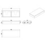 1200mm Oak Wall Hung Countertop Vanity Unit with Square Basin - Lugo
