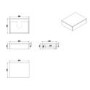 600mm Oak Wood Effect Wall Hung Countertop Vanity Unit with Square Basin - Lugo