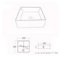 600mm Oak Wood Effect Wall Hung Countertop Vanity Unit with Square Basin - Lugo