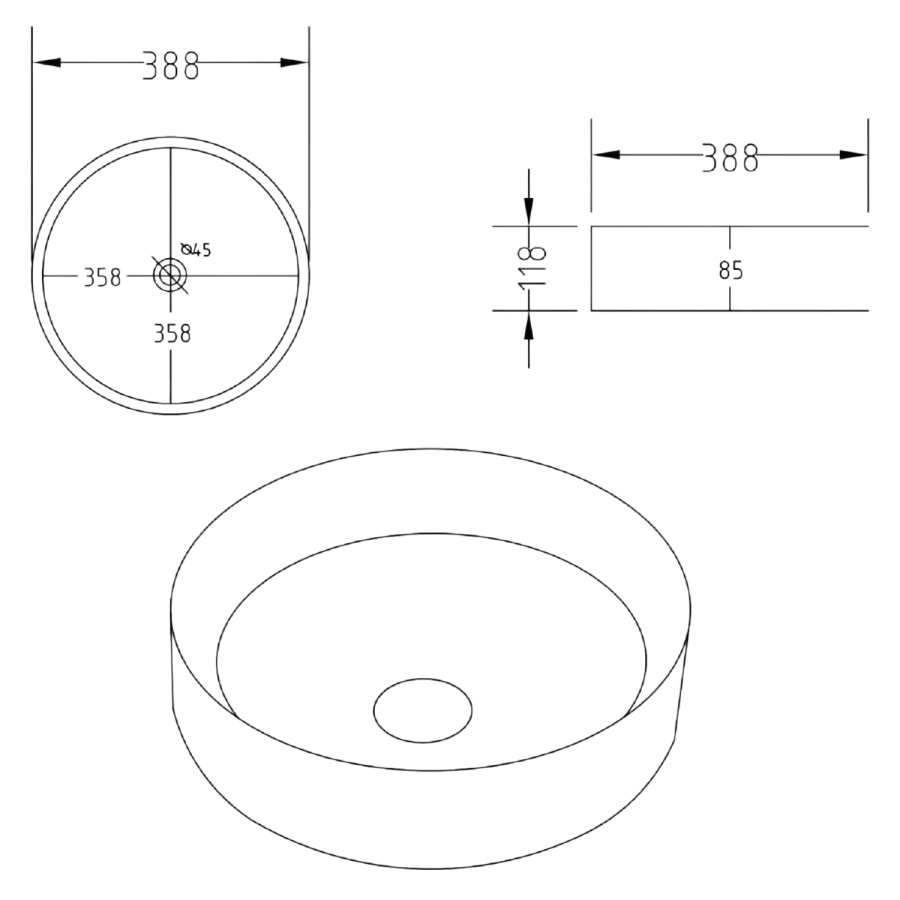 1250mm Wooden Fluted Wall Hung Double Countertop Vanity Unit with Basins - Matira