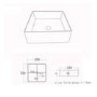 1250mm Black Wooden Fluted Wall Hung Countertop Double Vanity Unit with Black Square Basin - Matira