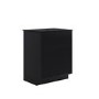 650mm Black Wooden Fluted Freestanding Countertop Vanity Unit - Matira