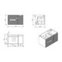 800mm White Fluted Wall Hung Countertop Vanity Unit - Melbourne