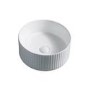 800mm White Fluted Wall Hung Countertop Vanity Unit with Basin – Melbourne