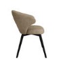 Set of 4 Beige Faux Leather Swivel Dining Chairs - Mila