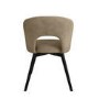 Set of 4 Beige Faux Leather Swivel Dining Chairs - Mila