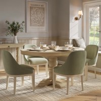 Set of 4 Sage Green Velvet Dining Chairs with Solid Wood Legs - Madeline
