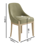Set of 4 Sage Green Velvet Dining Chairs with Solid Wood Legs - Madeline