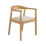 ONLY OPENED - Brass Detail Oak Curved Dining Chair - Anders