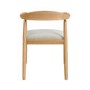ONLY OPENED - Brass Detail Oak Curved Dining Chair - Anders