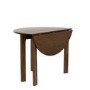 Small Walnut Drop Leaf Extendable Dining Table Set with 4 Upholstered Taupe Chairs - Seats 4 - Nell