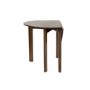 Small Walnut Drop Leaf Extendable Dining Table Set with 2 Upholstered Beige Chairs - Seats 2 - Nell