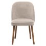 Set of 2 Beige Upholstered Dining Chairs - Claudia