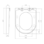 Matt Black Close Coupled Rimless Closed Back Short Projection Toilet with Chrome Button and Tornado Flush - Newport