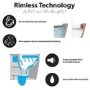 Close Coupled Rimless Open Back Short Projection Toilet with Chrome Button and Tornado Flush - Newport