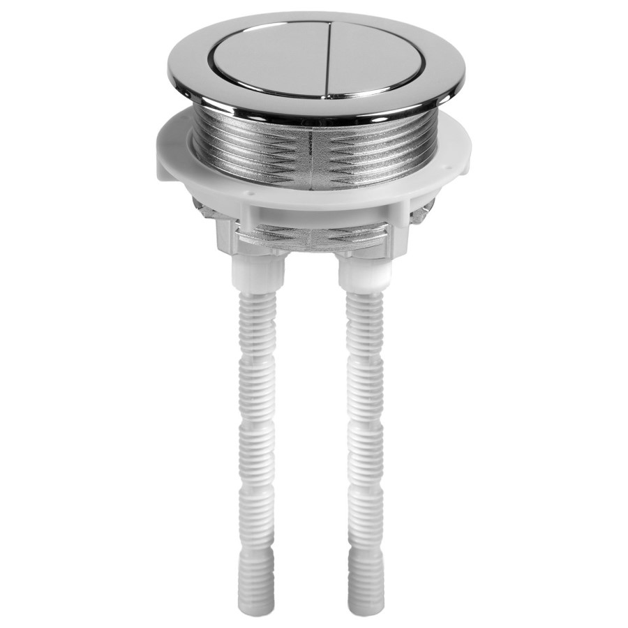 Close Coupled Rimless Open Back Short Projection Toilet with Chrome Button and Tornado Flush - Newport