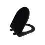 Matt Black Wall Hung Rimless Toilet with Soft Close Seat, Matt Black Pneumatic Flush Plate, 1168mm Frame & Cistern – Newport