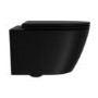 Matt Black Wall Hung Rimless Toilet with Soft Close Seat, Matt Black Pneumatic Flush Plate, 1168mm Frame & Cistern – Newport