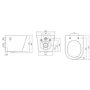 Wall Hung Rimless Short Projection Toilet with Soft Close Seat and Tornado Flush – Newport