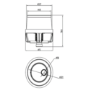 1800mm Blue Toilet and Sink Unit with Storage Units & Black Fittings - Ontario