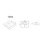 1200mm Blue Toilet and Sink Unit with Brass Fittings - Ontario