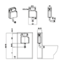 1500mm White Toilet and Sink Unit with Storage Unit & Brass Fittings - Ontario