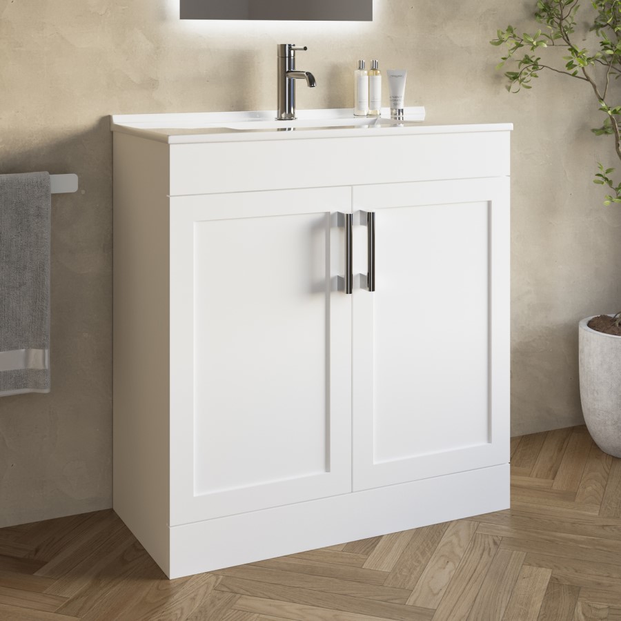 800mm Paintable Freestanding Vanity Unit with Basin - Orlando