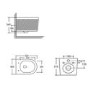 Fluted Wall Hung Rimless Toilet with Soft Close Seat, Brushed Bronze Pneumatic Flush Plate, 1168mm Frame & Cistern – Oregon