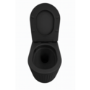 Matt Black Fluted Wall Hung Rimless Toilet with Soft Close Seat, Matt Black Pneumatic Flush Plate, 820mm Frame & Cistern – Oregon