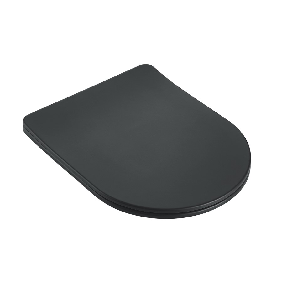 Matt Black Fluted Wall Hung Rimless Toilet with Soft Close Seat, Matt Black Pneumatic Flush Plate, 820mm Frame & Cistern – Oregon
