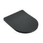 Matt Black Fluted Wall Hung Rimless Toilet with Soft Close Seat, White Glass Sensor Flush Plate, 820mm Frame & Cistern – Oregon