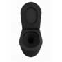 Matt Black Fluted Wall Hung Rimless Toilet with Soft Close Seat, Matt Black Pneumatic Flush Plate, 1168mm Frame & Cistern – Oregon