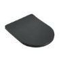 Matt Black Fluted Wall Hung Rimless Toilet with Soft Close Seat, Matt Black Pneumatic Flush Plate, 1168mm Frame & Cistern – Oregon