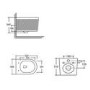 Fluted Wall Hung Rimless Toilet with Soft Close Seat, Brushed Brass Pneumatic Flush Plate, 820mm Frame & Cistern – Oregon