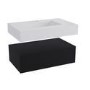 600mm Black Wall Hung Vanity Unit with Basin - Oslo